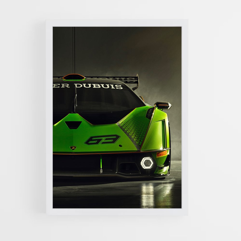 Poster Green Dream Machine – affiche Lamborghini (vue 3)